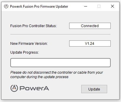 Image showing the PowerA firmware updater